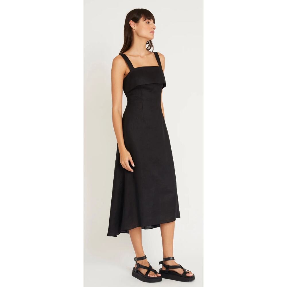 Luxley Black Huxely Linen Midi Dress - Picture 11 of 11